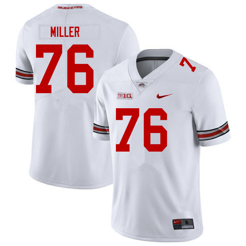 Ohio State Buckeyes #76 Harry Miller College Football Jerseys Sale-White